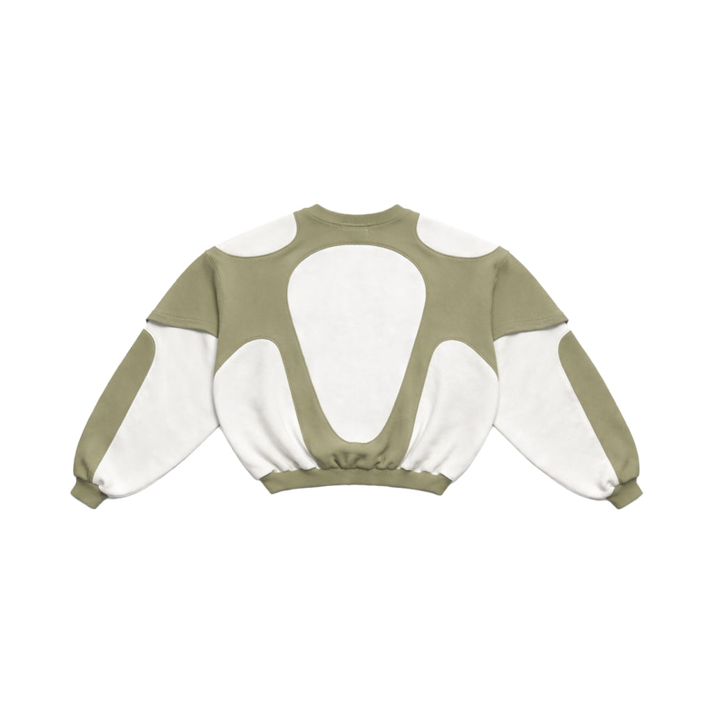Futuristic Panelled Crop Sweatshirt