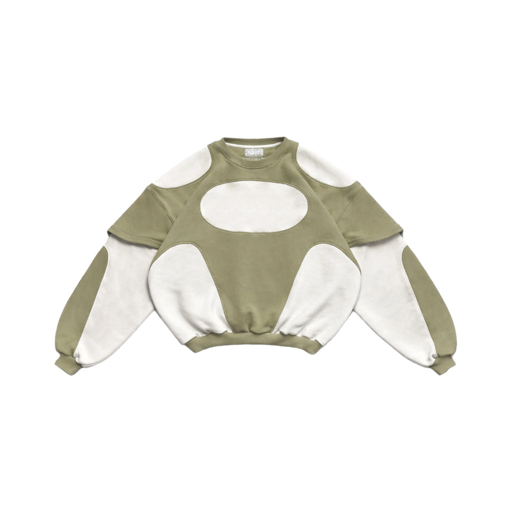 Futuristic Panelled Crop Sweatshirt